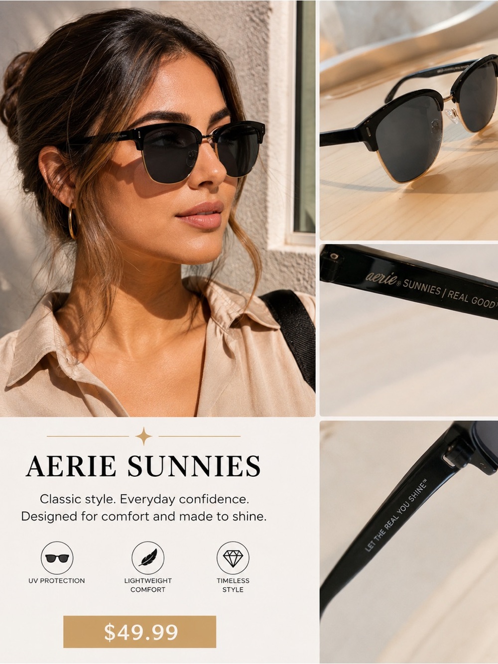 aerie Black Sunnies Women's Sunglasses